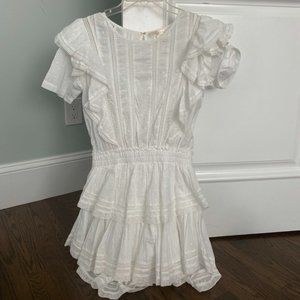 White Love Shack Fancy Natasha Dress (Size S)